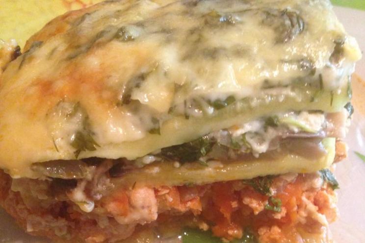 Healthy Zucchini Mushroom Lasagna