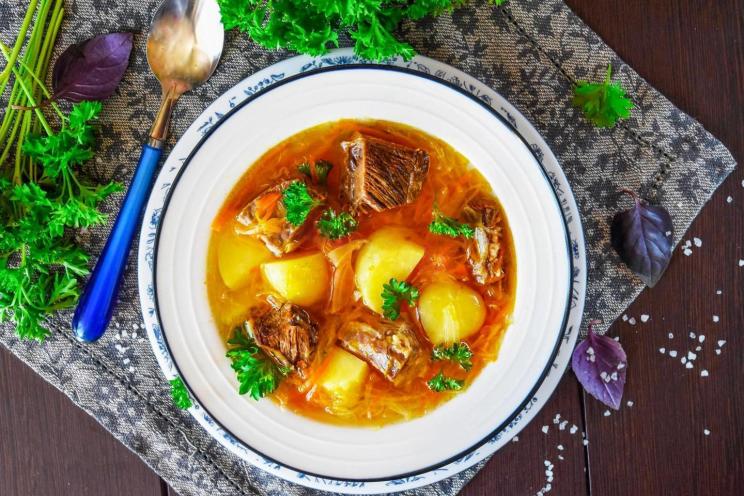 Hearty Cabbage Soup with Sauerkraut