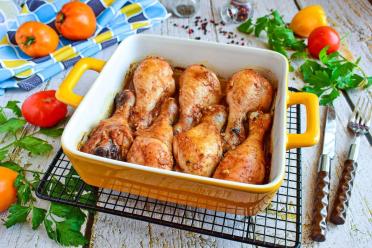 Soy-Garlic Honey Mustard Chicken Legs