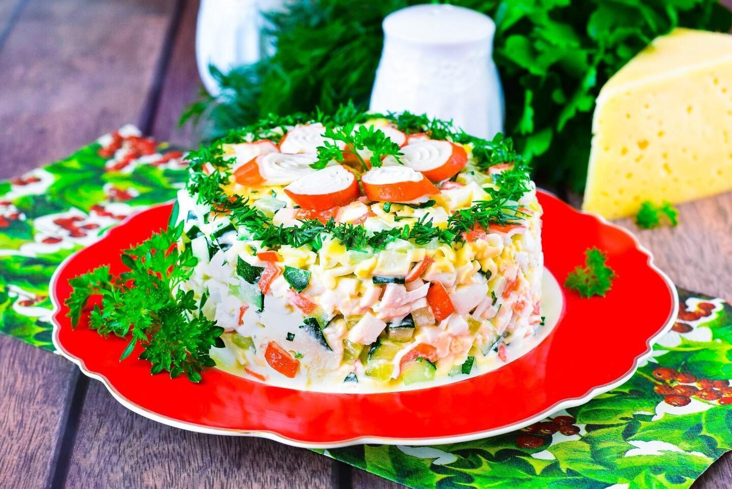 Quick Cucumber, Cheese & Crab Stick Salad Quick Cucumber, Cheese & Crab Stick Salad
