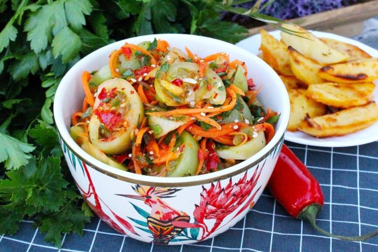 Spicy Korean Green Tomato Salad