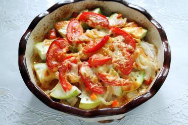 Roasted Pork with Zucchini and Potatoes