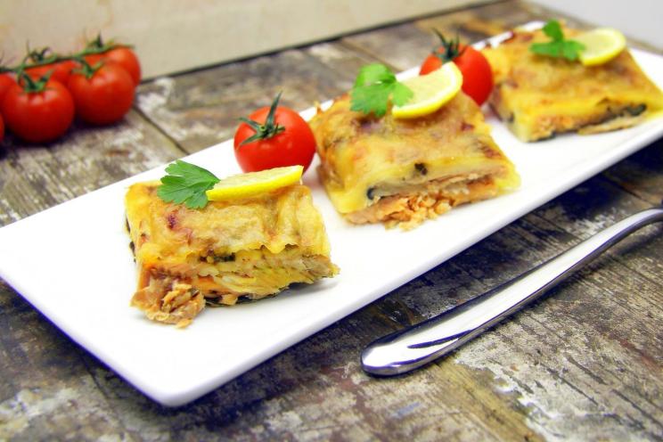 Cheesy Baked Pink Salmon with Cilantro and Mustard