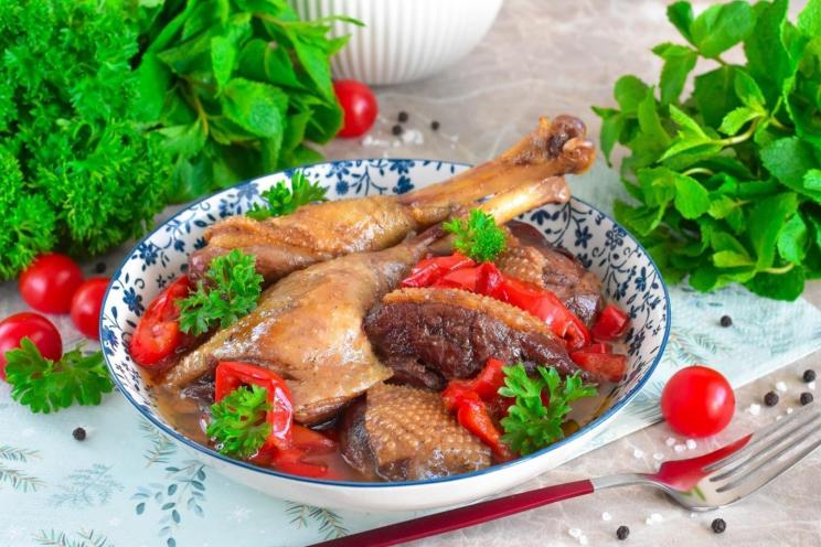 Savory Stewed Goose with Vegetables