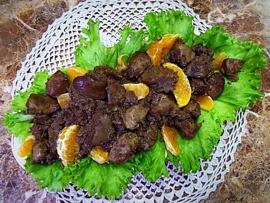 Zesty Chicken Liver and Orange Salad Zesty Chicken Liver and Orange Salad