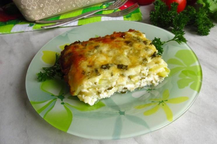 Baked Zucchini and Cottage Cheese Casserole