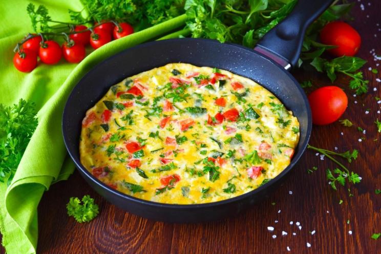 Zucchini and Tomato Breakfast Omelet
