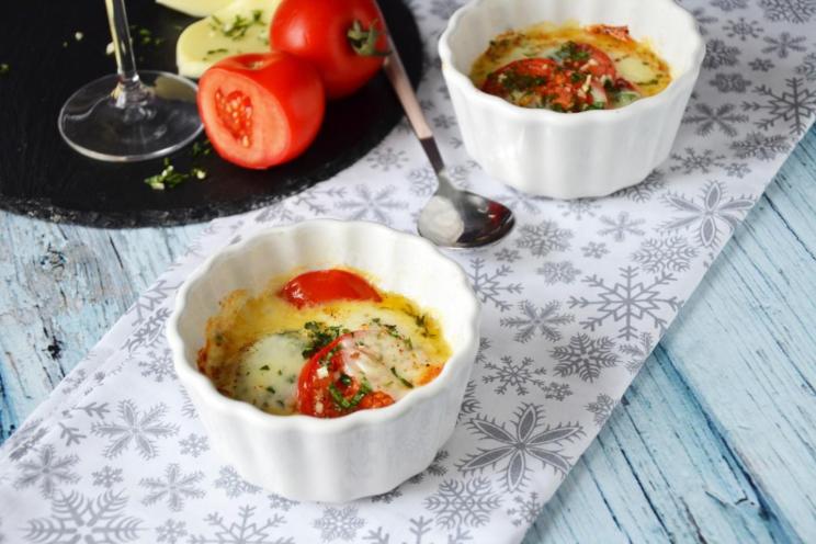 Baked Suluguni Cheese with Tomatoes