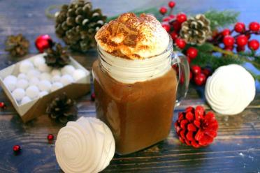 Cozy Hot Cocoa with Cream and Marshmallows