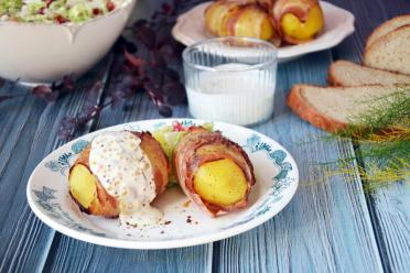 Oven-Baked Bacon-Wrapped Potatoes