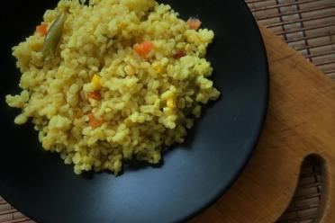 Slow Cooker Bulgur with Colorful Veggies