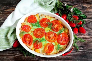 Oven-Roasted Potatoes and Cabbage