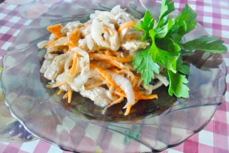 Spicy Korean Chicken and Carrot Appetizer Spicy Korean Chicken and Carrot Appetizer