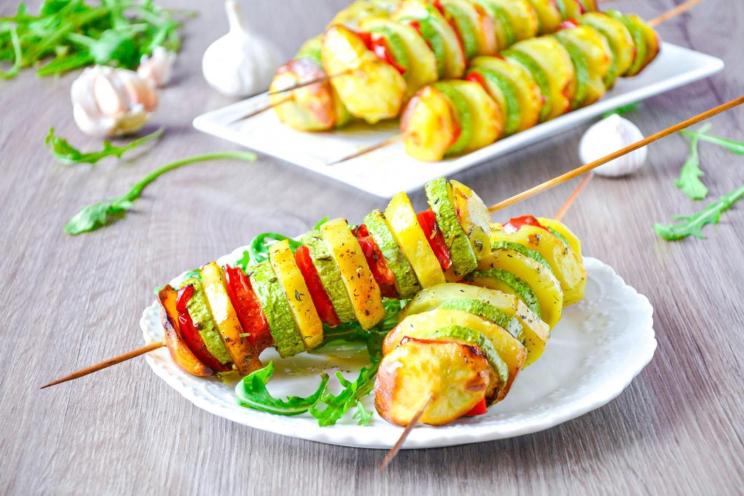 Oven-Roasted Vegetable Skewers
