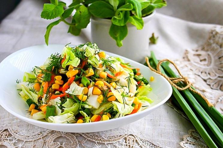 Tasty Chinese Cabbage and Corn Salad