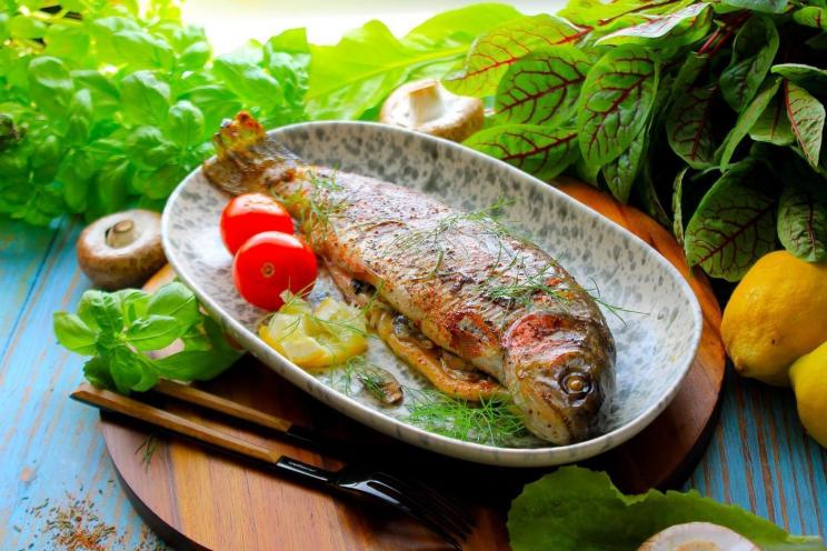 Foil-Baked Rainbow Trout with Mushrooms Foil-Baked Rainbow Trout with Mushrooms