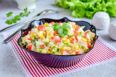 Zesty Orange and Crab Stick Salad