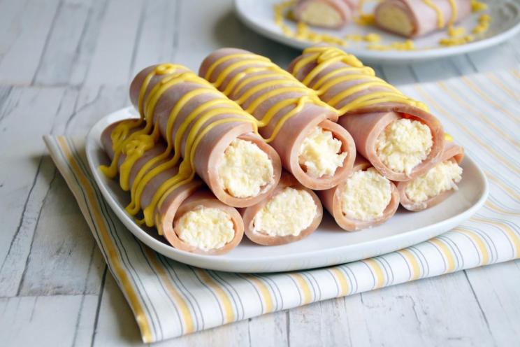Cheese and Garlic Ham Rolls