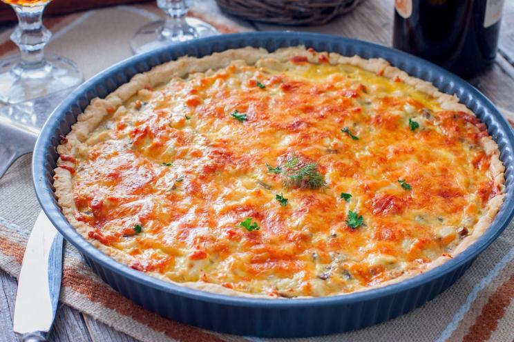 Chicken and Mushroom Quiche Delight