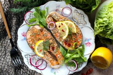 Oven-Baked Foil Salmon Steaks