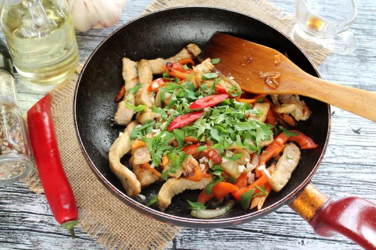 Fiery Spicy Meat with Juicy Vegetables Fiery Spicy Meat with Juicy Vegetables