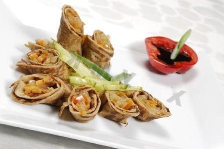 Veggie-Stuffed Buckwheat Pancakes (No Yeast)