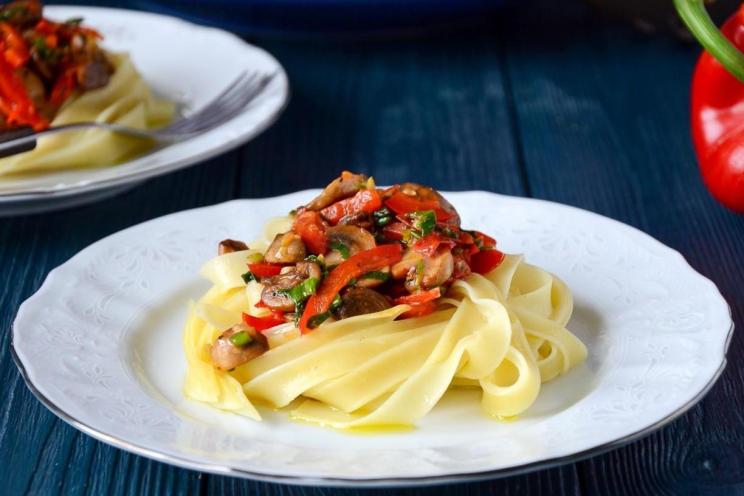 Mushroom Pasta Nests