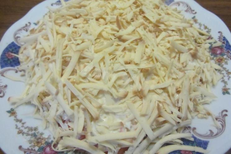 Festive Crab Stick and Tomato Layered Salad