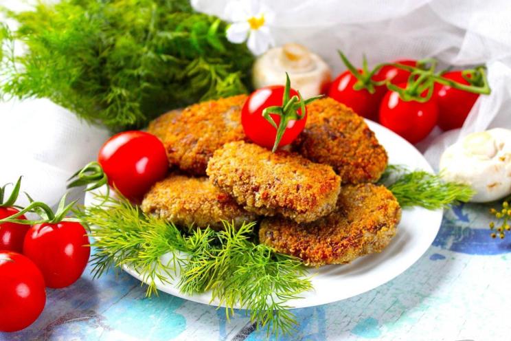 Mushroom and Rice Cutlets