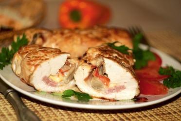 Baked Chicken with Bacon and Cheese