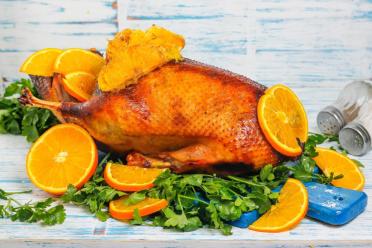 Crispy Orange-Glazed Whole Goose