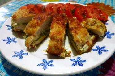 Cheese-Stuffed Chicken Breast with Dill Sauce Skillet