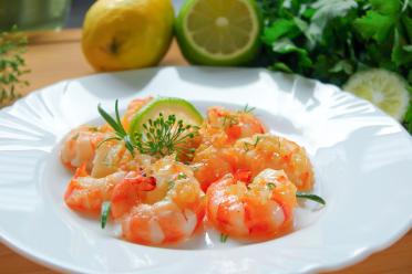Pan-Fried King Prawns