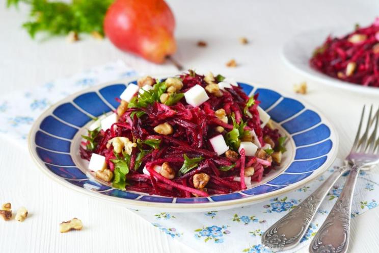 Energizing Beet, Cheese, and Pear Salad