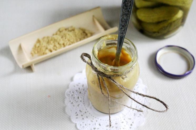 Homemade Mustard with Pickle in Sunflower Oil