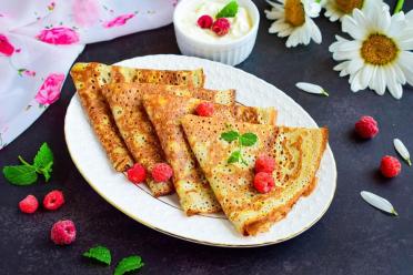 Milk Holey Pancakes for Breakfast