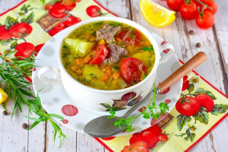 Hearty Cabbage and Tomato Soup with Meat Hearty Cabbage and Tomato Soup with Meat