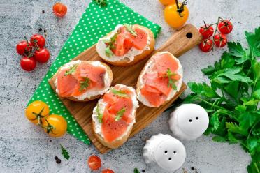 Salmon Bruschetta Delight
