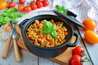 Oven-Baked Barley and Meat Casserole