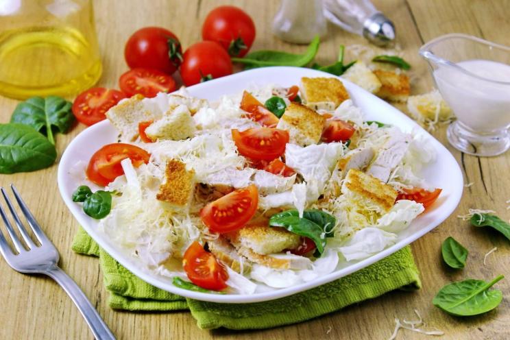 Chinese Cabbage Caesar Salad with Chicken Chinese Cabbage Caesar Salad with Chicken
