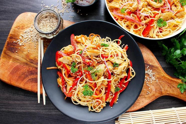 Chicken Teriyaki Udon with Veggies