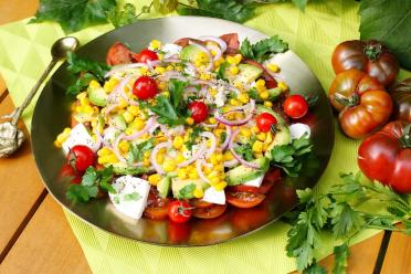 Avocado, Corn, and Tomato Salad