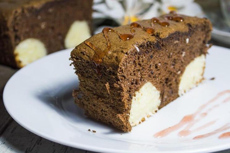 Decadent Chocolate Cake with Creamy Curd Balls