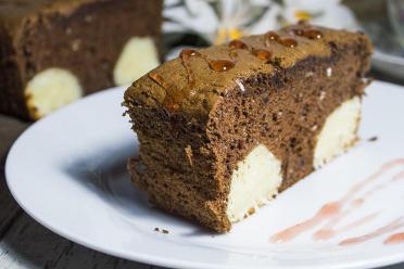 Decadent Chocolate Cake with Creamy Curd Balls