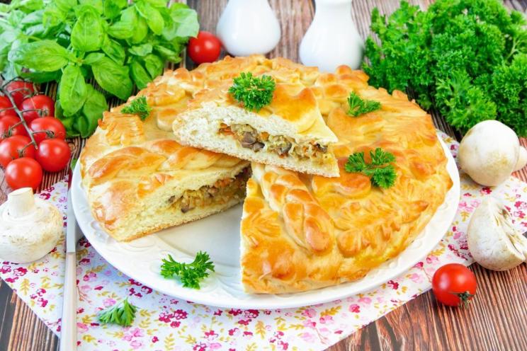 Oven-Baked Cabbage and Mushroom Pie Oven-Baked Cabbage and Mushroom Pie