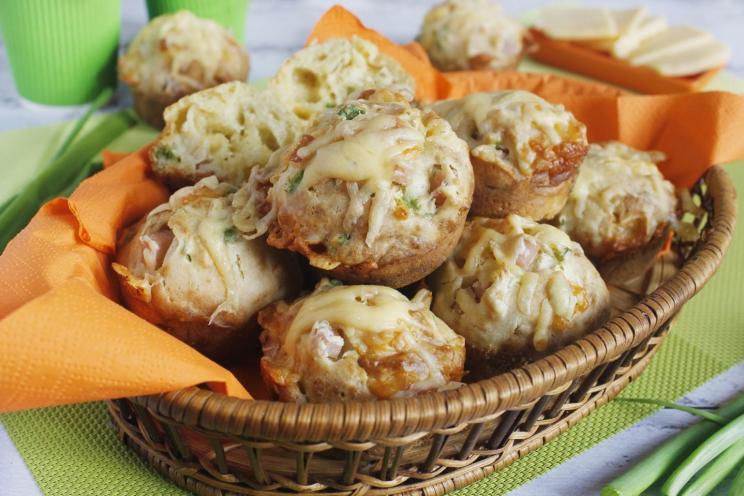 Savory Ham and Cheese Snack Muffins