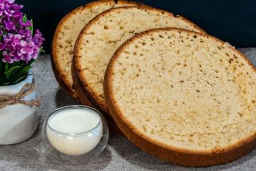 Kefir Birthday Sponge Cake with Baking Powder