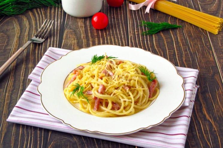 Creamy Ham Carbonara Pasta