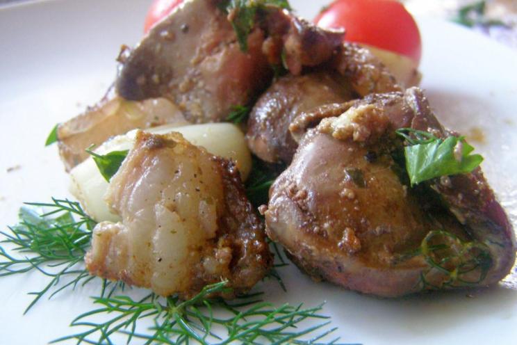 Grilled Chicken Liver Kebabs