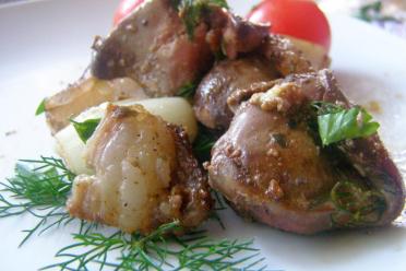 Grilled Chicken Liver Kebabs